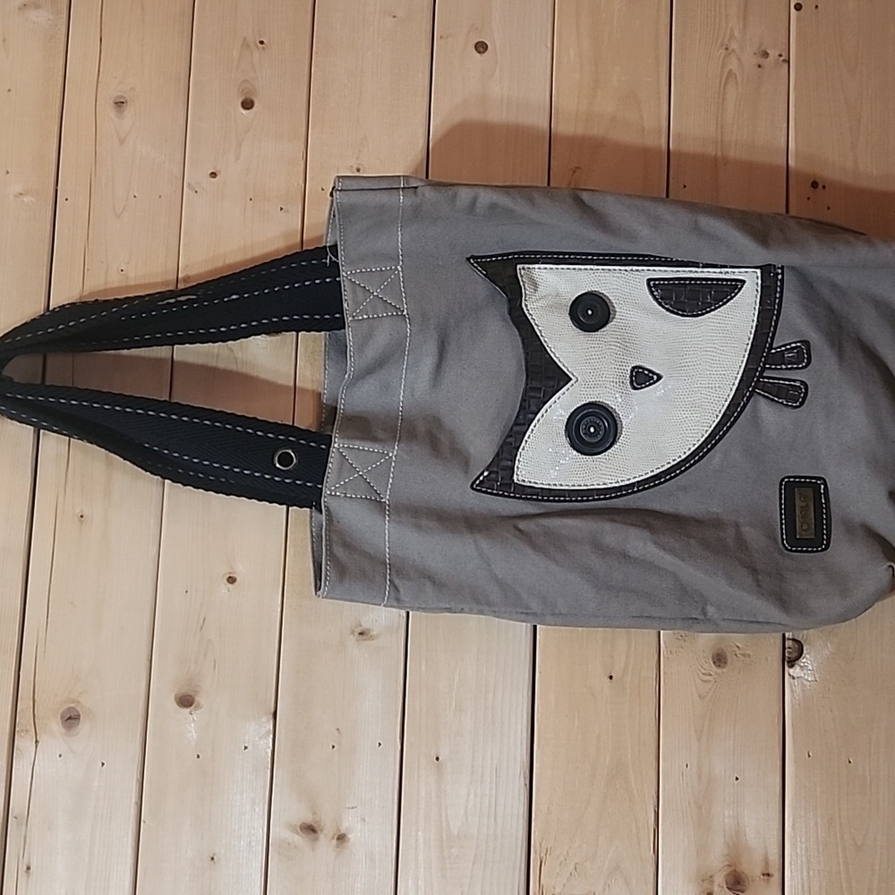 Chala Owl Purse - Canvas Purse Owl Theme 13" x 17" Handbag - Canvas Bag